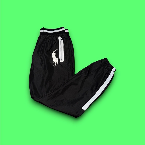 Polo Ralph Lauren embroidered pony tapered track pants black men’s large - Picture 1 of 5